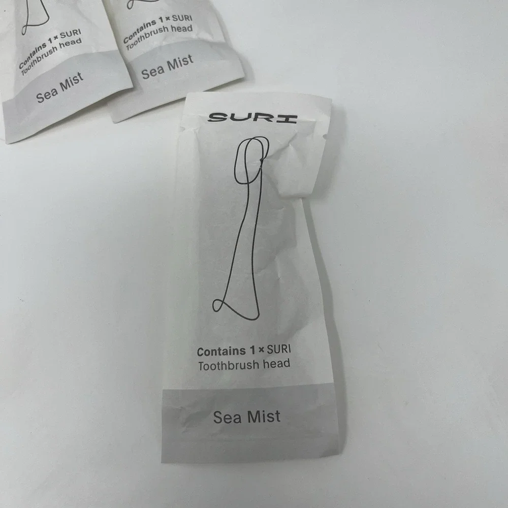 SURI Sustainable Electric Toothbrush Replacement Heads Sea Mist - Lot of 8 New